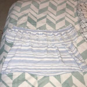 off the shoulder crop top!!